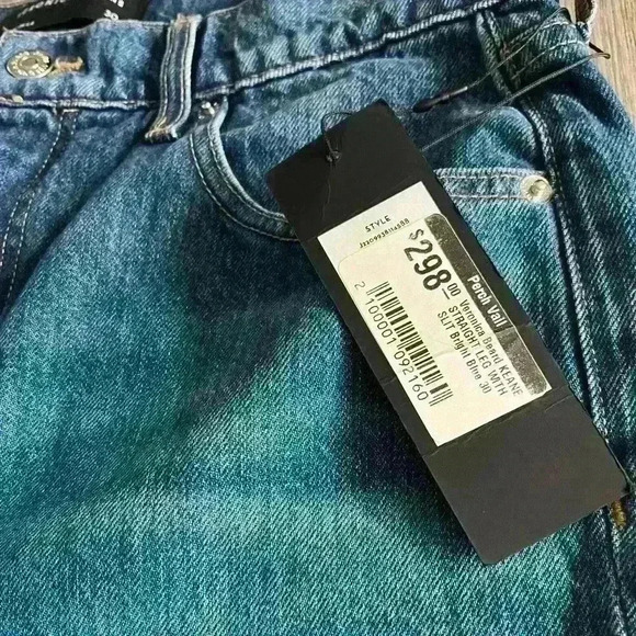 NWT Veronica Beard Keane Long Straight Leg High Rise Jeans Size 30 - Picture 9 of 13